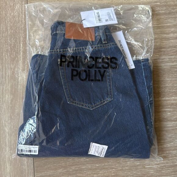 Princess Polly DARLA LOW RISE STRAIGHT JEAN DARK WASH size 2 NWT in packaging - Picture 9 of 9
